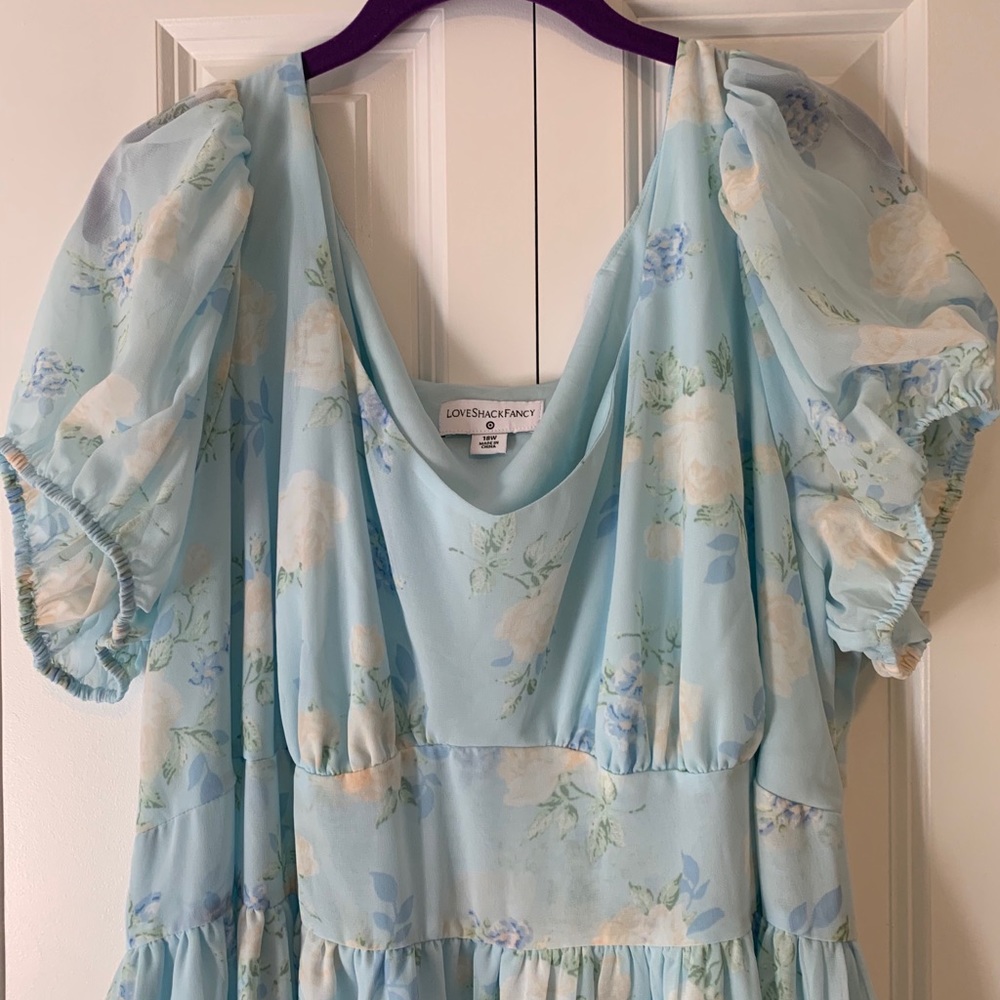 Love Shack Fancy Target Blue Floral Dress